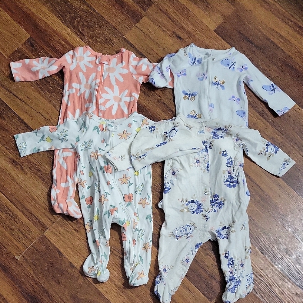Floral and Butterfly Kids One Pieces Set - Picture 1 of 5